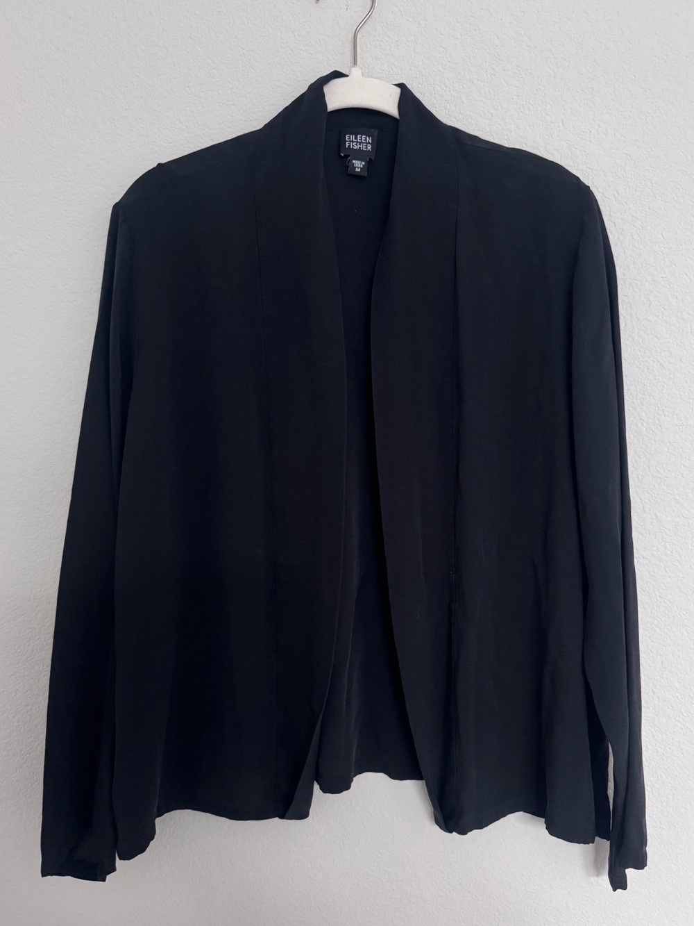 Eileen Fisher 100% Silk Open Cardigan - Picture 2 of 5